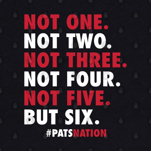 New England Patriots 6 Time Champions by TextTees